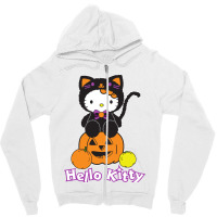 Funny Kitty Halloween Zipper Hoodie | Artistshot