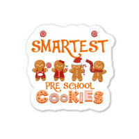 Teach Smartest Preschool Cookies Teacher Christmas Xmas Pjs T Shirt Sticker | Artistshot