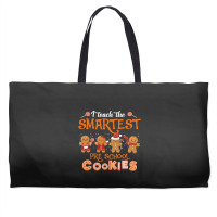 Teach Smartest Preschool Cookies Teacher Christmas Xmas Pjs T Shirt Weekender Totes | Artistshot