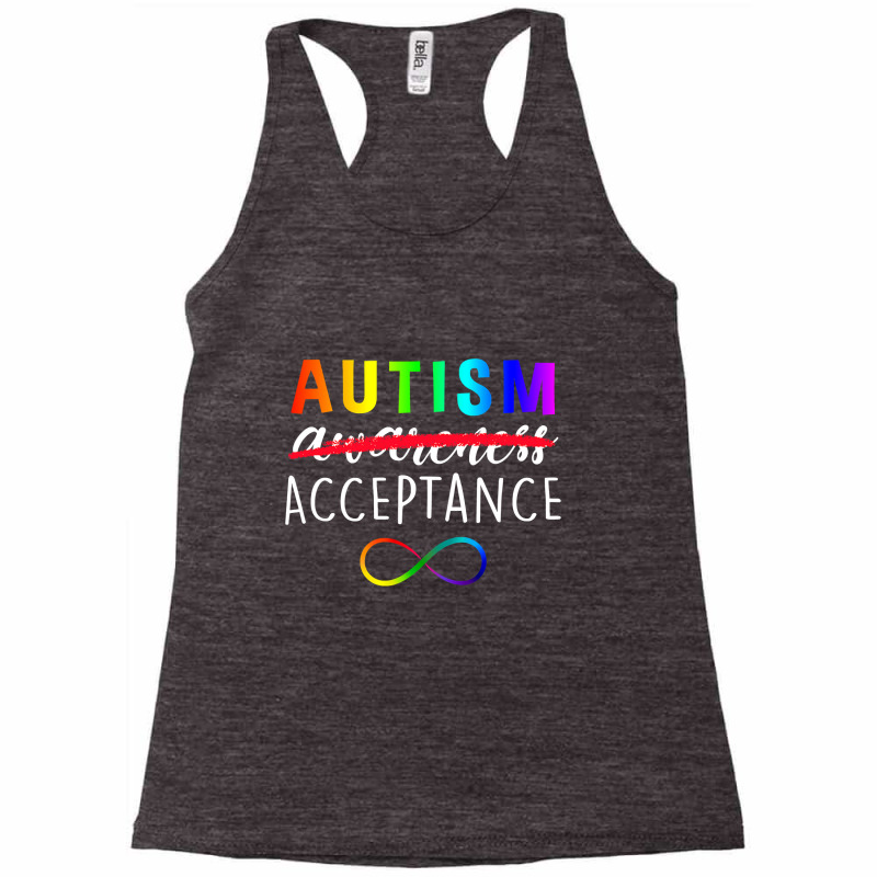 Autism   Red Instead   Acceptance Not Awareness T Shirt Racerback Tank by bakien89 | Artistshot