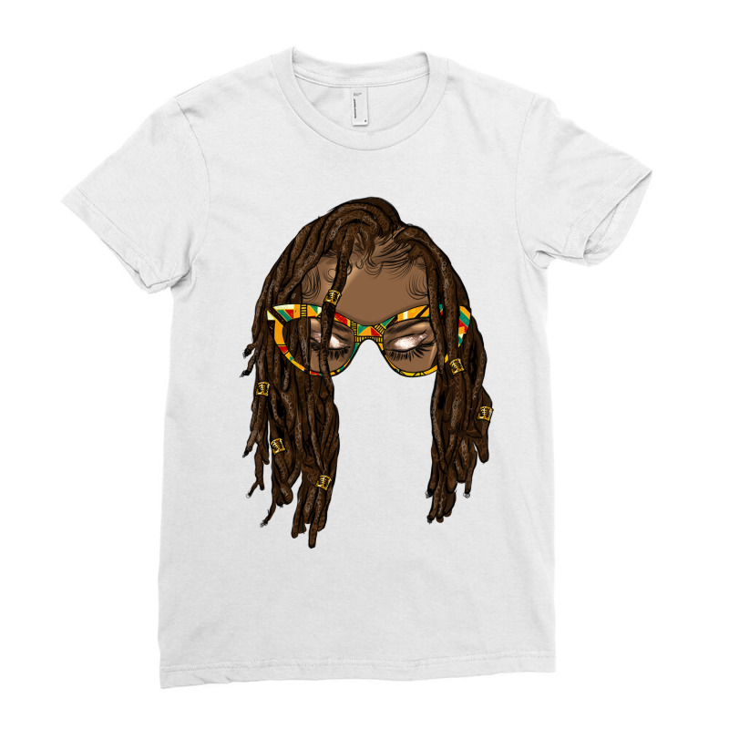 Afro Loc Woman Ladies Fitted T-Shirt by HRA Design Shop | Artistshot