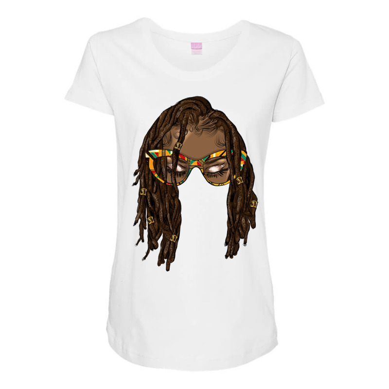 Afro Loc Woman Maternity Scoop Neck T-shirt by HRA Design Shop | Artistshot