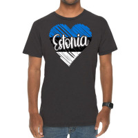 Estonia For Men Estonian Heart Flag For Women Estonia T Shirt Vintage T-shirt | Artistshot