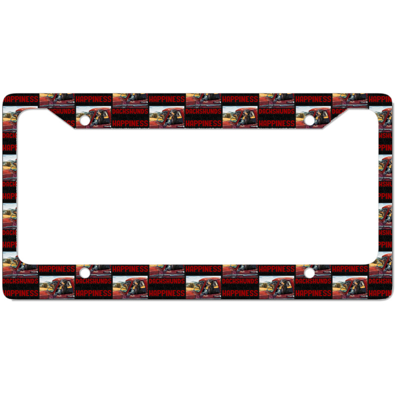 Dachshund Dog I Found Key To Happiness Surround Yourself With Dachshun License Plate Frame | Artistshot