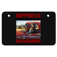 Dachshund Dog I Found Key To Happiness Surround Yourself With Dachshun Atv License Plate | Artistshot