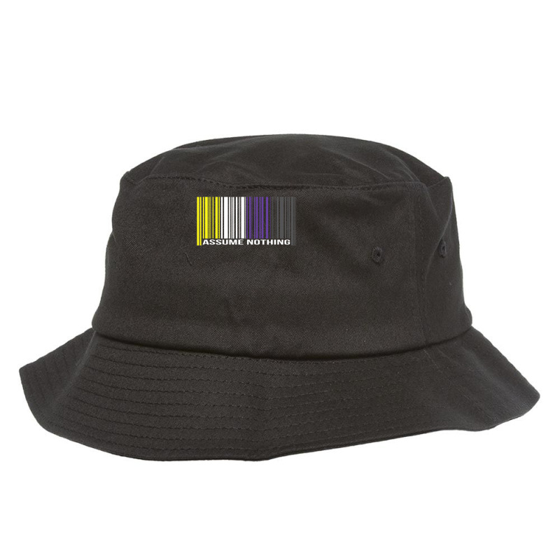 Custom Assume Nothing Pro Non Binary Gender Equality Lgbt Bucket Hat By ...