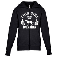 This Girl Loves Her Dalmatian Youth Zipper Hoodie | Artistshot