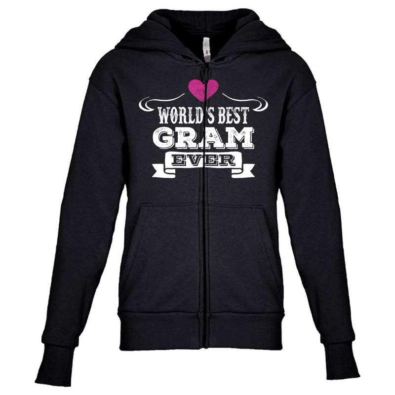 World's Best Gram Ever Youth Zipper Hoodie | Artistshot