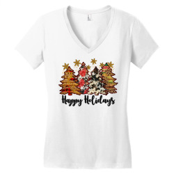 happy holidays Women's V-Neck T-Shirt | Artistshot