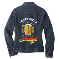 Schnitzel German Funny Flag Event Celebration Oktoberfest T Shirt Ladies Denim Jacket | Artistshot