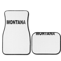 Vintage Montana Bold Black Text Mt Apparel T Shirt Full Set Car Mats | Artistshot