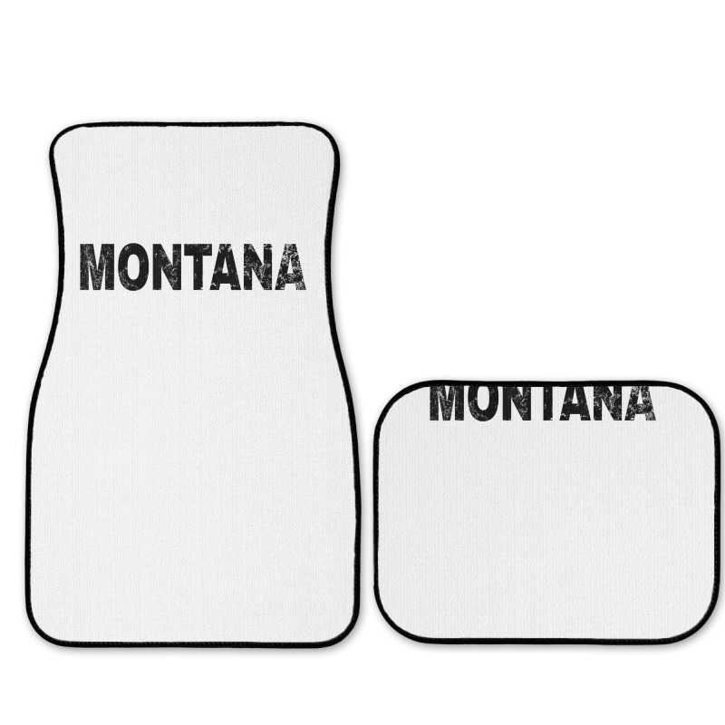 Vintage Montana Bold Black Text Mt Apparel T Shirt Full Set Car Mats | Artistshot