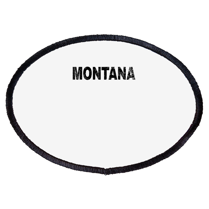 Vintage Montana Bold Black Text Mt Apparel T Shirt Oval Patch | Artistshot