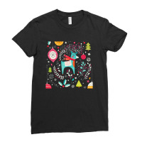 Christmas Deer Ladies Fitted T-shirt | Artistshot