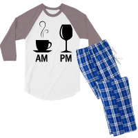 Am / Pm Men's 3/4 Sleeve Pajama Set | Artistshot