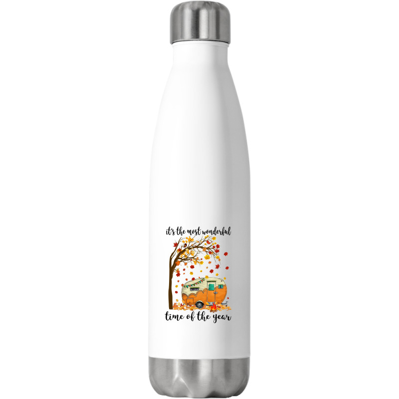 Camping Most Wonderful Time Of The Year Camper Campfire Stainless Steel Water Bottle | Artistshot