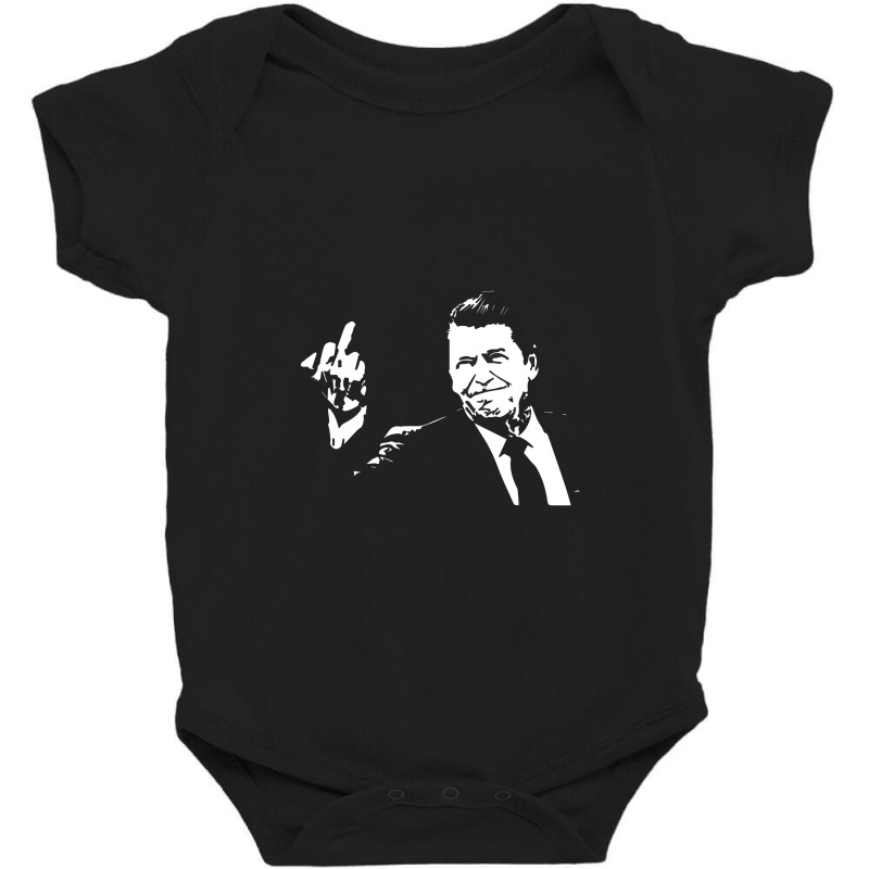 Ronald Reagan Flipping Baby Bodysuit by lapilune | Artistshot