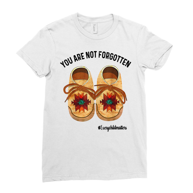 Native American Shoe You Are Not Forgotten Native American48 Ladies Fitted T-Shirt by golferu | Artistshot