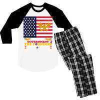 This Is The Government The Founders Warned Us About, Funny Usa Politic Men's 3/4 Sleeve Pajama Set | Artistshot