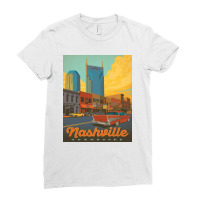 Nashville Tn Building Ladies Fitted T-shirt | Artistshot