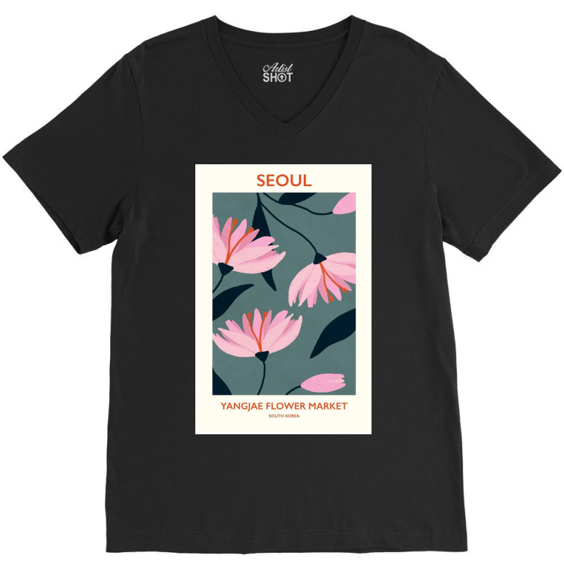 Seoul Flower Market V-Neck Tee by Kelly S | Artistshot