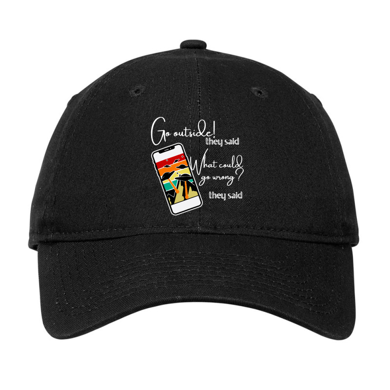 Go Outside Adjustable Cap by Admiral Art | Artistshot