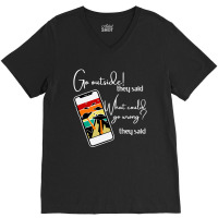 Go Outside V-neck Tee | Artistshot