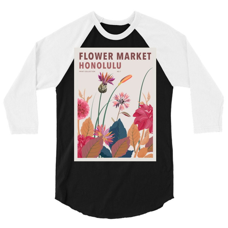 Flower Market Honohulu 3/4 Sleeve Shirt | Artistshot