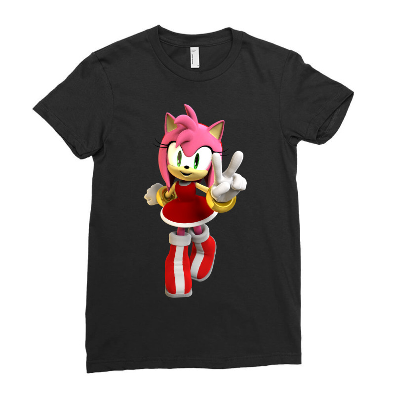 Amy Rose Standing Ladies Fitted T-Shirt by GeorgeDBoyd | Artistshot