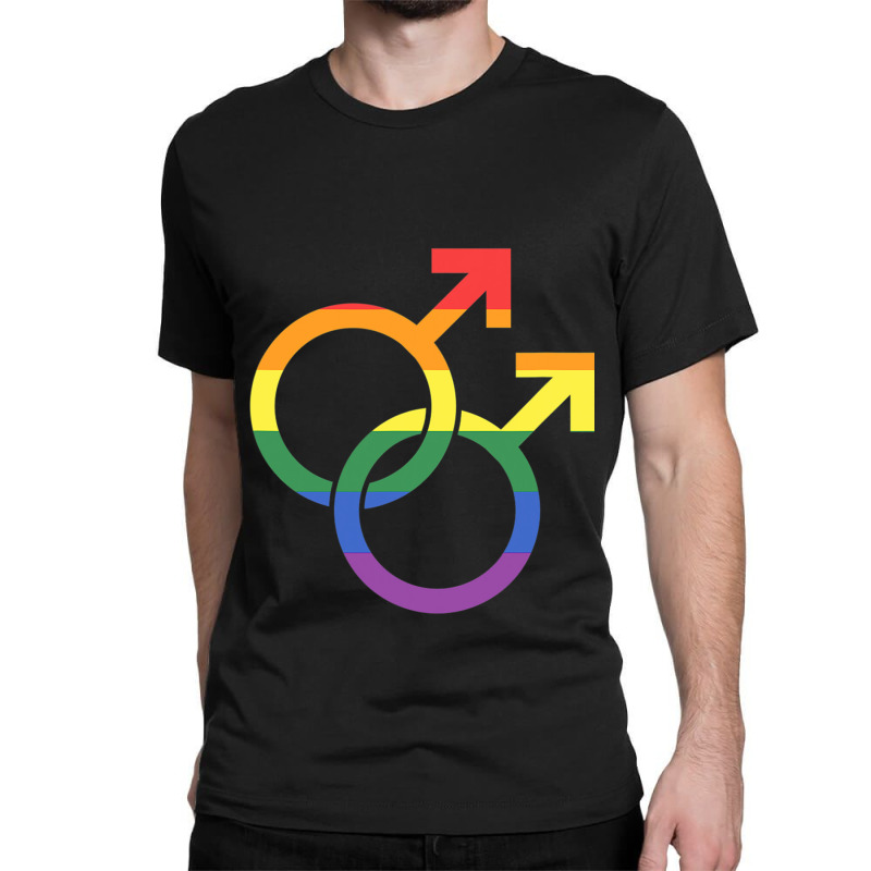 Linked Mars Symbol Gay Pride Classic T-shirt by GrahamWalsh | Artistshot