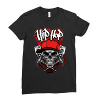 Hip Hop Skull Break Dance B-boy Beat Box Rap Ladies Fitted T-shirt | Artistshot