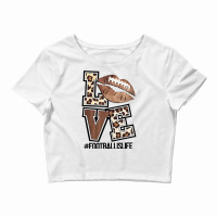 Football Football Love Funny Leopard Football Is Life Sporty 7 Footbal Crop Top | Artistshot