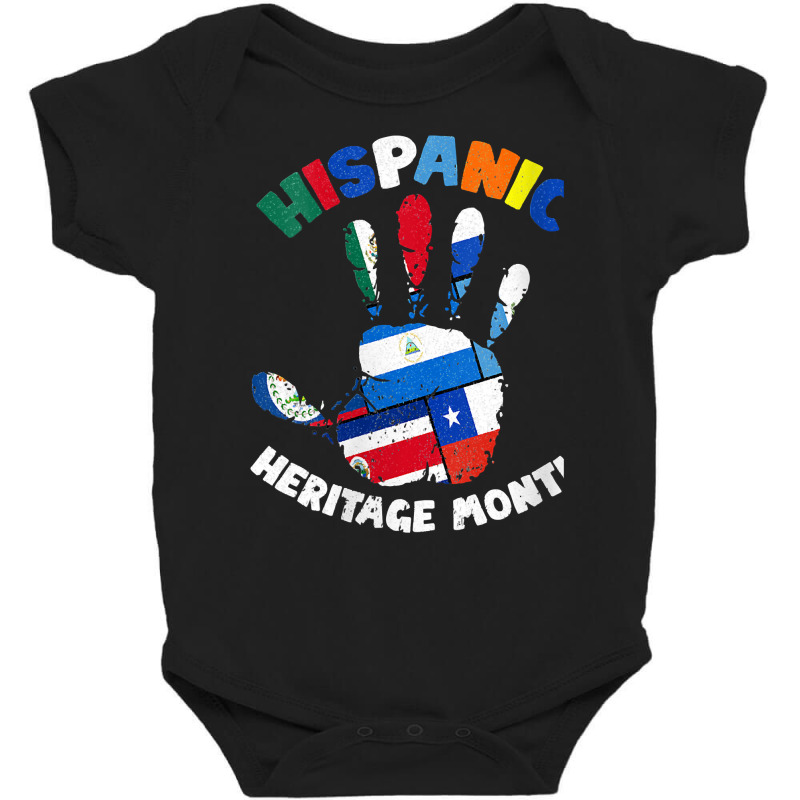 Womens Latin America Latino Pride Hand Hispanic Heritage Month V Neck Baby Bodysuit by nguyennhung | Artistshot