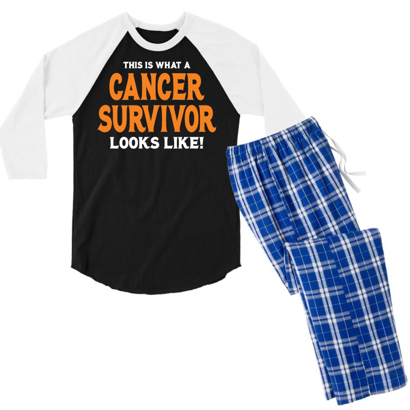 This Is What A Skin Cancer Survivor Looks Like Men's 3/4 Sleeve Pajama Set | Artistshot