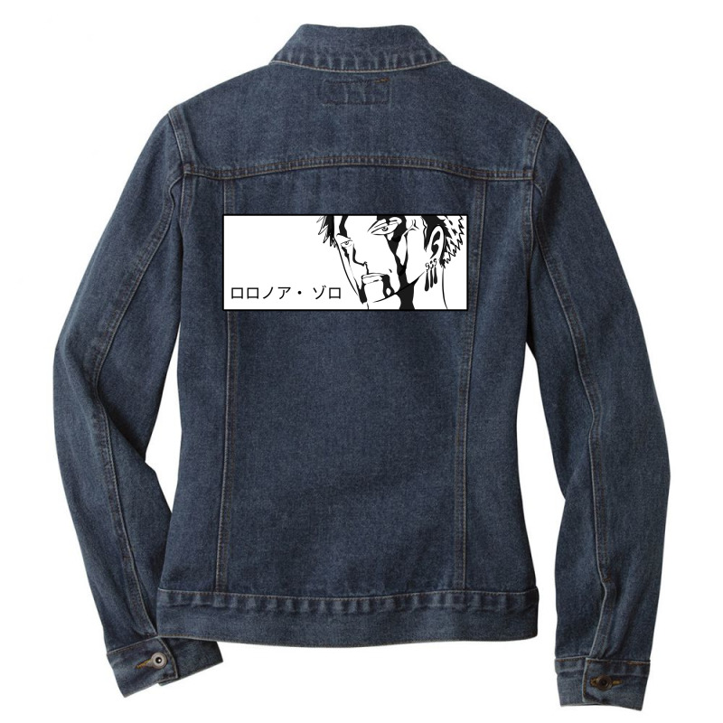 Roronoa Zoro Ladies Denim Jacket by gado gado | Artistshot