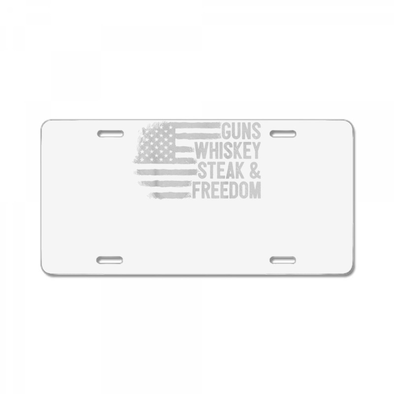 Gun Whiskey Steak & Freedom Usa American Flag 2nd Amendment T Shirt ...