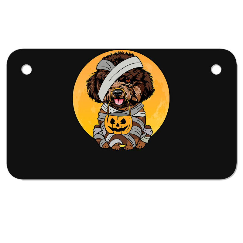 Poodle Dog Cute Halloween Costume Dog Lover Design 103 Motorcycle License Plate | Artistshot