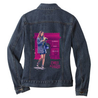 Classic Comedy Design Character My Favorite People Ladies Denim Jacket | Artistshot