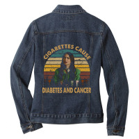 Classic Retro American Film Arts Characters Day Gifts Ladies Denim Jacket | Artistshot