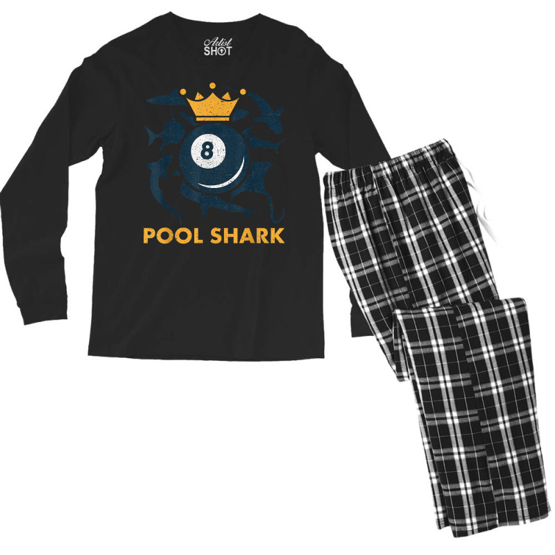 Pool Shark Billiards Pool Billiards Hall Player Bar T Shirt Men's Long Sleeve Pajama Set | Artistshot