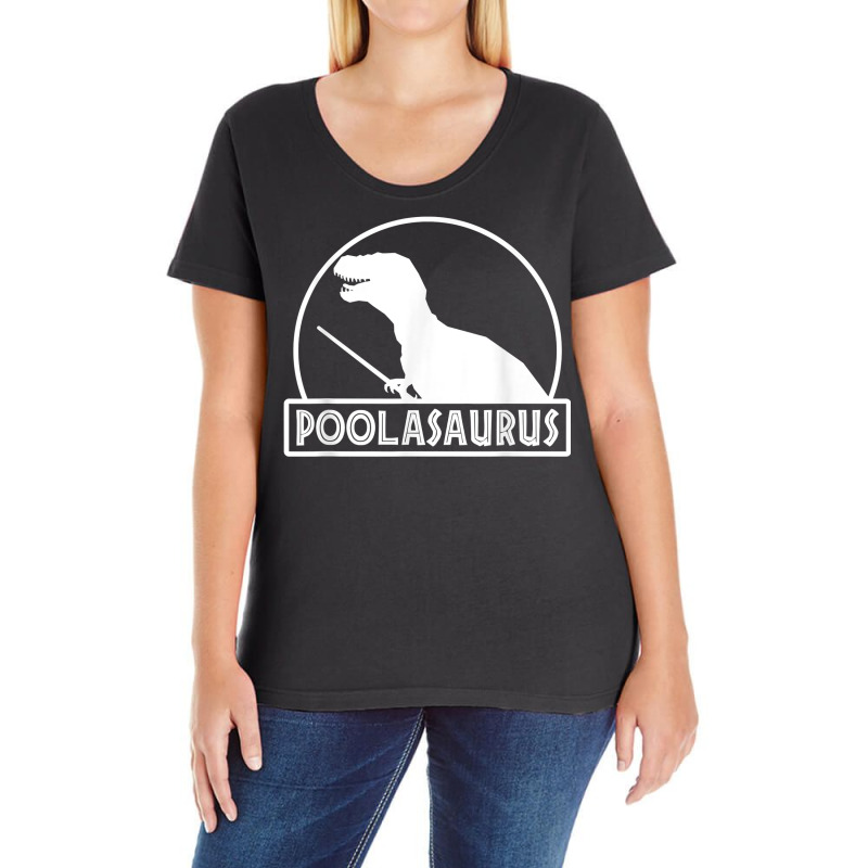 Poolasaurus Billiard Player Dinosaur Snooker Eight Ball Cue T Shirt Ladies Curvy T-Shirt by komulavcasante6 | Artistshot