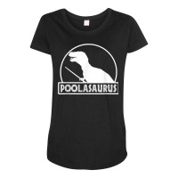 Poolasaurus Billiard Player Dinosaur Snooker Eight Ball Cue T Shirt Maternity Scoop Neck T-shirt | Artistshot