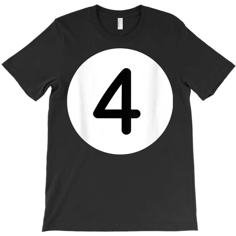 Purple Pool Ball Number Four Back Print T Shirt Billiards 4 T-shirt | Artistshot