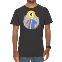 Retro Billiards Snooker Billiard 9 Ball Player Cue Sports T Shirt Vintage T-shirt | Artistshot