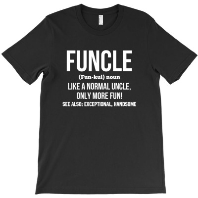 Funcle White Print T-shirt Designed By Mike