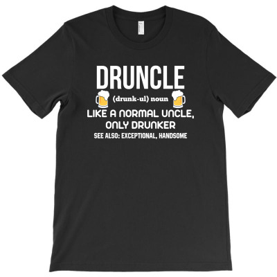 Druncle White T-shirt Designed By Mike