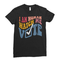 I Am Woman Watch Me Vote 2022 Blue Wave Vote T Shirt Ladies Fitted T-shirt | Artistshot