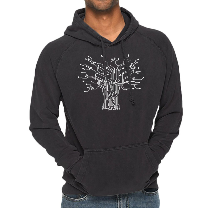 Electronics Technician Binary Tree   Electrical Engineer T Shirt Vintage Hoodie by survisgn | Artistshot