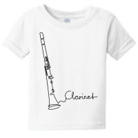 Clarinet Player Music Orchestra Design One Line Clarinet T Shirt Baby Tee | Artistshot