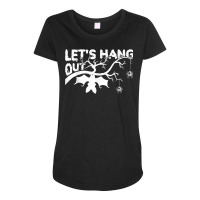 Let's Hang Out Scary Vampire Bat Halloween T Shirt Maternity Scoop Neck T-shirt | Artistshot